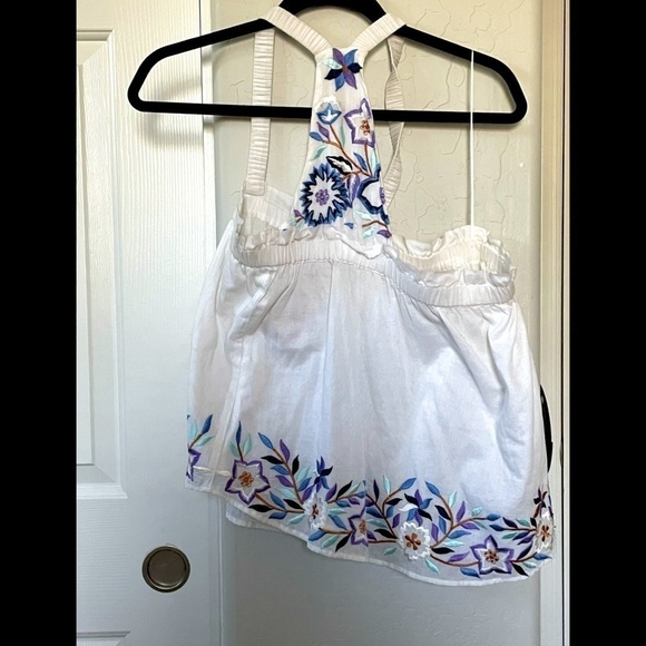 Revolve Misa LA cross neck floral embroidered tank - Picture 3 of 7